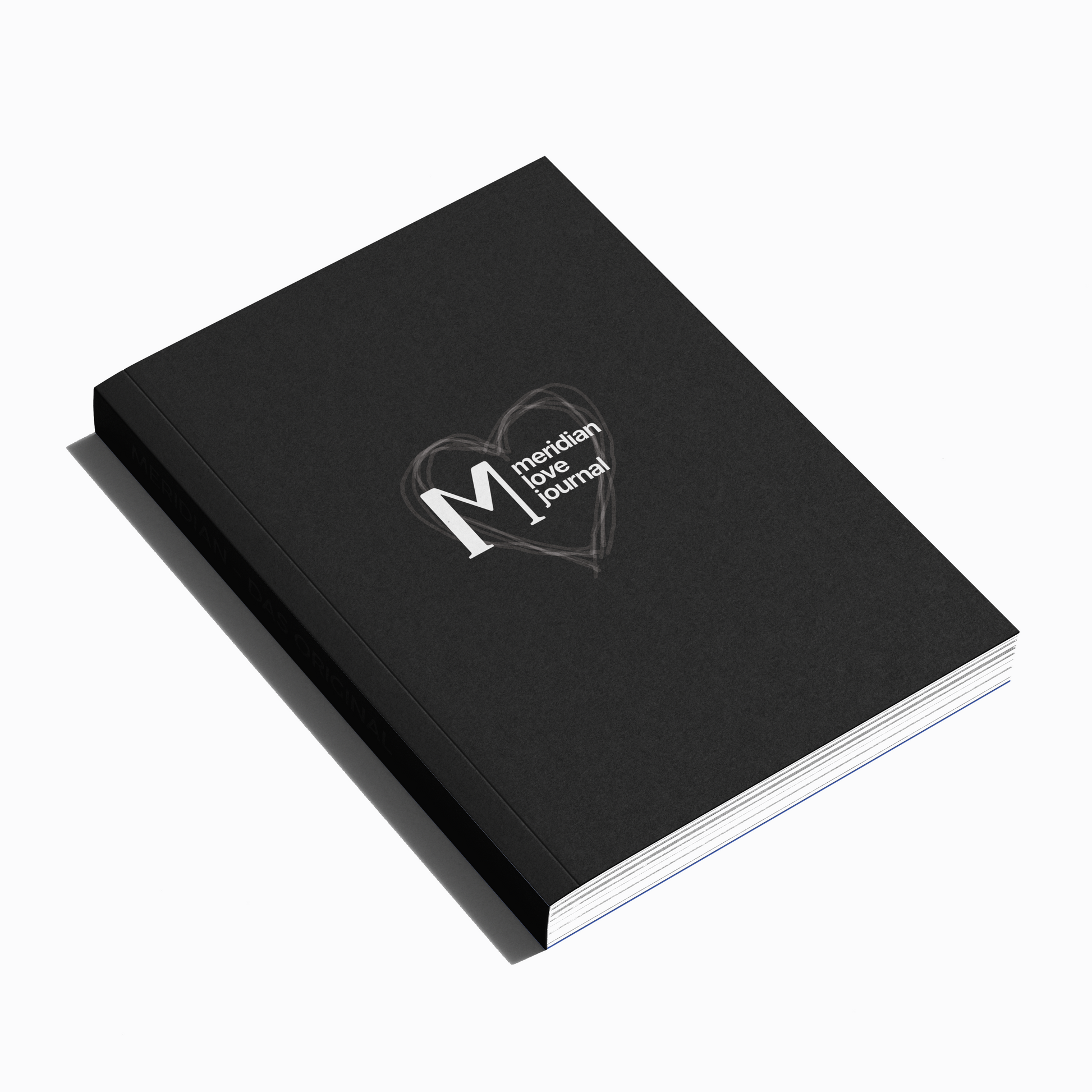 Das Meridian Love Journal liegt auf einem weissen Hintergrund, das Buch ist für Paare und heisst auch noch Couple Tagebuch
